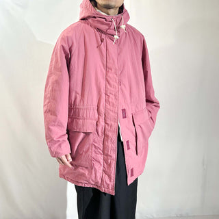 80's "made in USA" WOOLRICH ローズレッド ダブルジップ フーデット マウンテン ジャケット