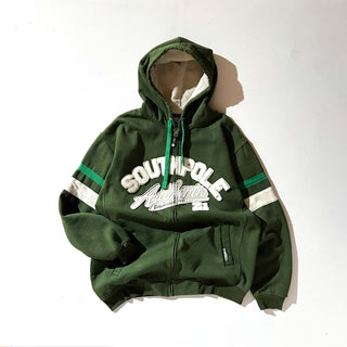 00's SOUTH POLE シニールワッペン フルジップ スウェット パーカ
