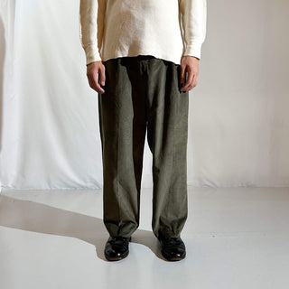 90's～ "deadstock" LANDS' END ２タック コーデュロイ パンツ (OLIVEDRAB 35×29)
