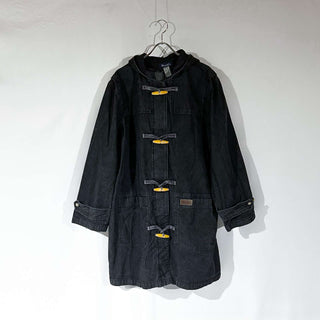 90's～00's denim&co "先染め" ダッフルタイプ デニム コート