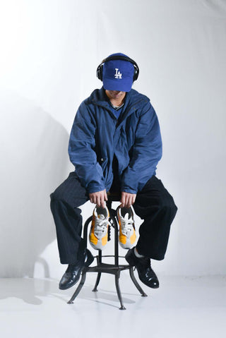 90's EDDIE BAUER ドローコード ピーチスキン セーリング ブルゾン ジャケット