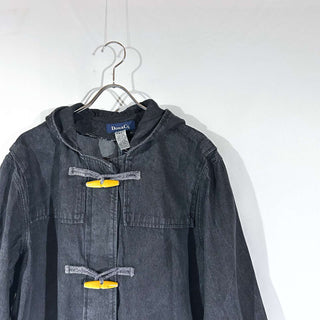 90's～00's denim&co "先染め" ダッフルタイプ デニム コート