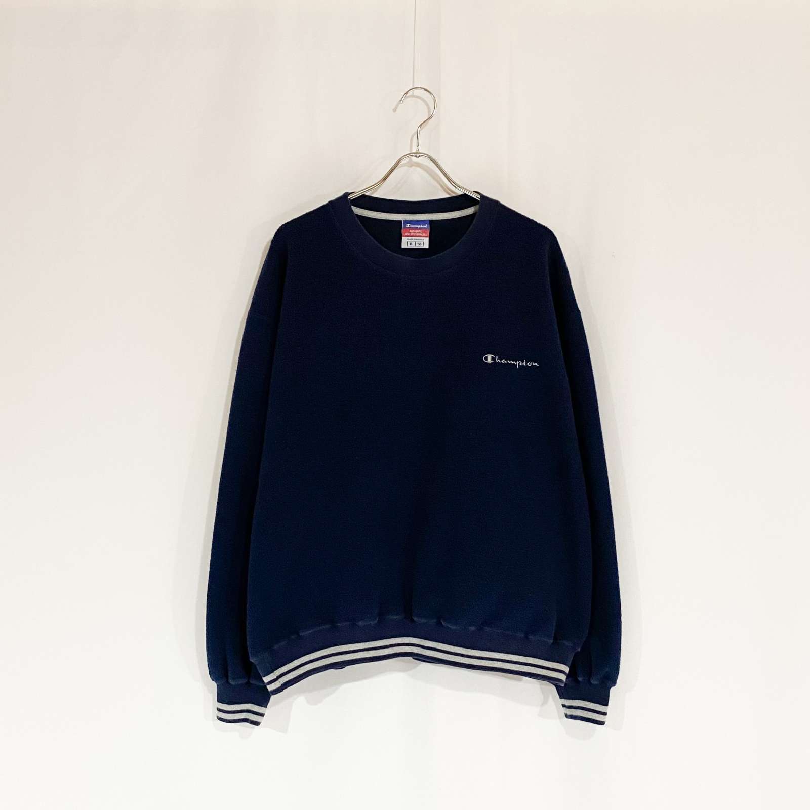 champion 表起毛 リブ切替 スウェット シャツ