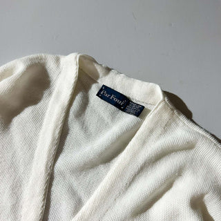 90's "made in USA" ParFour ホワイト ニット カーディガン