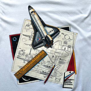 90's "KENNEDY SPACE CENTER FLORIDA" プリント Tシャツ