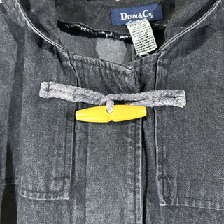 90's～00's denim&co "先染め" ダッフルタイプ デニム コート