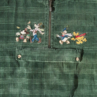 00's the Disney store ドローコード キャラクター コーデュロイ アノラック ジャケット