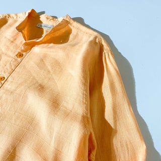 Caribbean リネン スタンドカラー L/Sシャツ