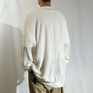 90's "made in USA" ParFour ホワイト ニット カーディガン
