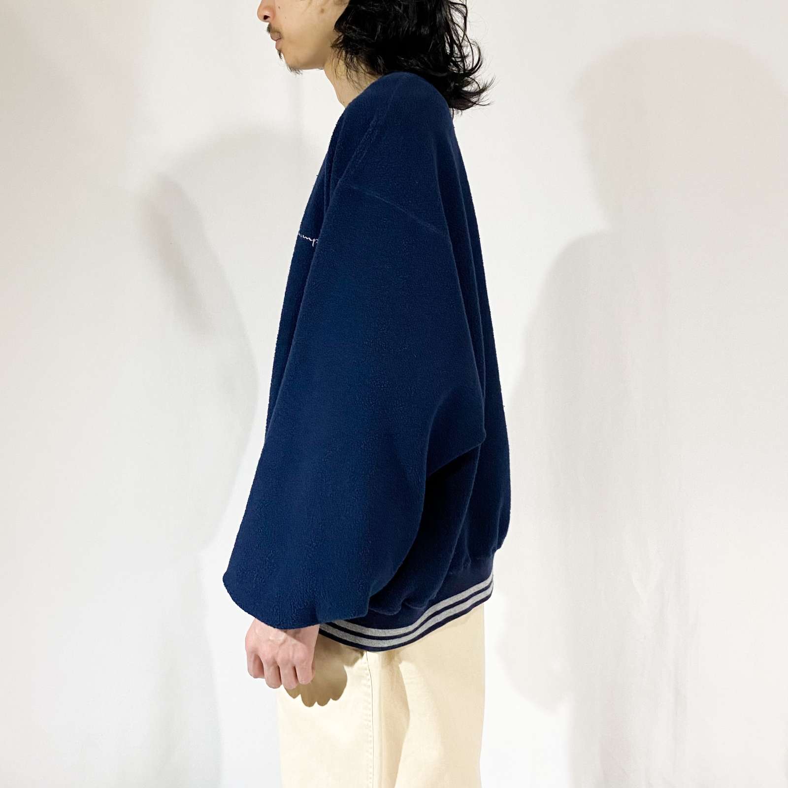 champion 表起毛 リブ切替 スウェット シャツ