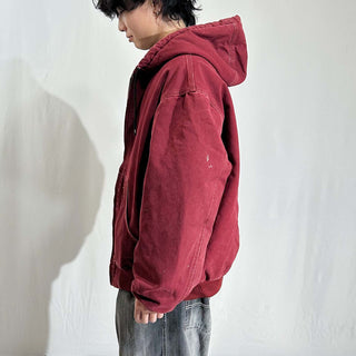 00's Carhartt ワインレッド 裏キルティング アクティブ ジャケット