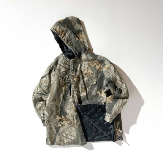 00's Duxbak 裏キルティング フーデッド リアルツリー シャツジャケット