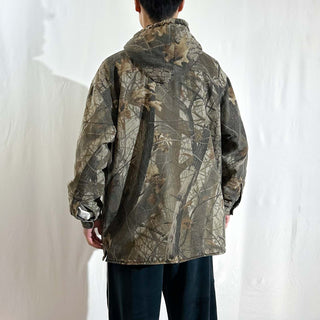 00's Duxbak 裏キルティング フーデッド リアルツリー シャツジャケット