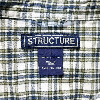 00's Structure チェック プルオーバー S/Sシャツ