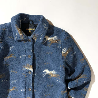 00's WOOLRICH 総柄 馬 アニマル フリース ジャケット