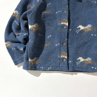 00's WOOLRICH 総柄 馬 アニマル フリース ジャケット