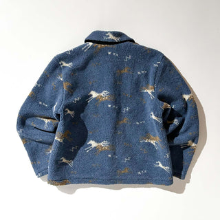 00's WOOLRICH 総柄 馬 アニマル フリース ジャケット