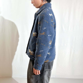 00's WOOLRICH 総柄 馬 アニマル フリース ジャケット