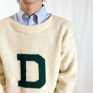 90's VARSITY ATHLETIC "Vintage Lettered Sweater Sampling" ダートマス ボートネック ウール ニット セーター