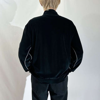 00's DKNY ACTIVE ブラック ベロア トラック ジャケット