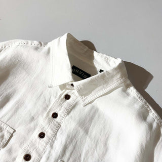 ORVIS ハーフボタン リネン L/Sシャツ