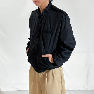 00's HABAND ブラック エポレット チンストラップ ブルゾン ジャケット