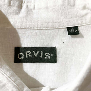 ORVIS ハーフボタン リネン L/Sシャツ