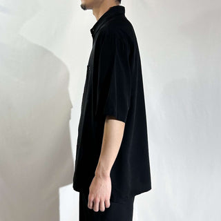 90's～00's ブラック レーヨン S/Sシャツ