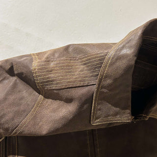 90's～00's BRITCHES 裏フランネル風 レザー ジャケット