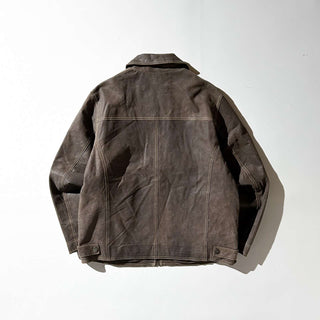 90's～00's BRITCHES 裏フランネル風 レザー ジャケット