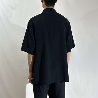 90's～00's ブラック レーヨン S/Sシャツ