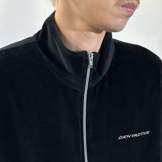 00's DKNY ACTIVE ブラック ベロア トラック ジャケット
