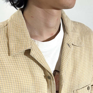 90's St. John's Bay オープンカラー チェック S/Sシャツ