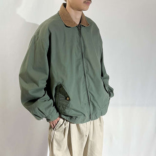 90's～00's NEW RIVER レザー切替 ブルゾン ジャケット