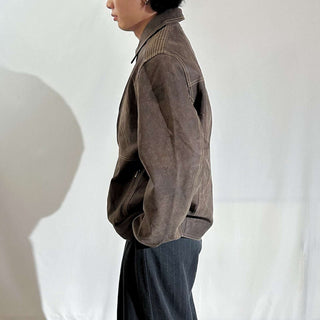 90's～00's BRITCHES 裏フランネル風 レザー ジャケット