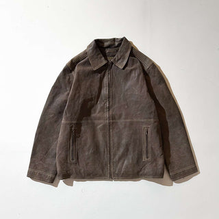 90's～00's BRITCHES 裏フランネル風 レザー ジャケット