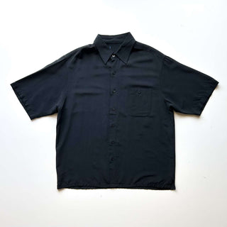 90's～00's ブラック レーヨン S/Sシャツ