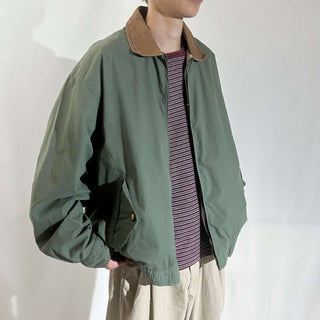 90's～00's NEW RIVER レザー切替 ブルゾン ジャケット