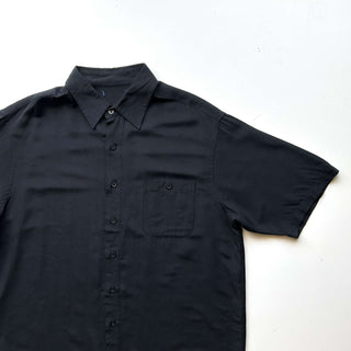 90's～00's ブラック レーヨン S/Sシャツ