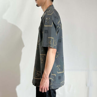 00's No Boundaries 総柄 オープンカラー S/Sシャツ