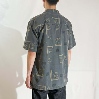 00's No Boundaries 総柄 オープンカラー S/Sシャツ