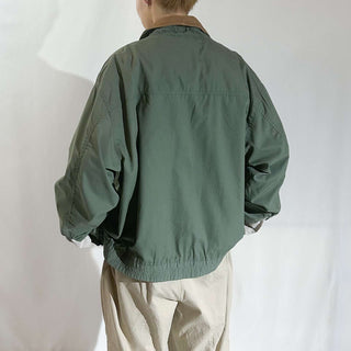 90's～00's NEW RIVER レザー切替 ブルゾン ジャケット