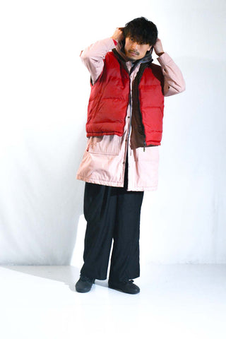 70's WOOLRICH サーモンピンク ダブルジップ フーデット マウンテン ジャケット