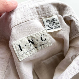 90's I.N.C リネン×コットン ボタンダウン S/Sシャツ