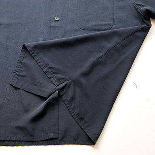 90's～00's ブラック レーヨン S/Sシャツ