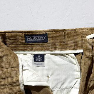 90's～ "deadstock" LANDS' END ２タック コーデュロイ パンツ (BRONZE 30×30)