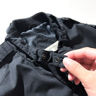 00's HABAND ブラック エポレット チンストラップ ブルゾン ジャケット