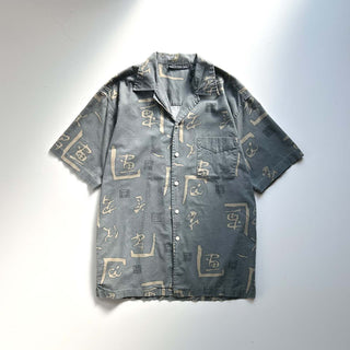 00's No Boundaries 総柄 オープンカラー S/Sシャツ