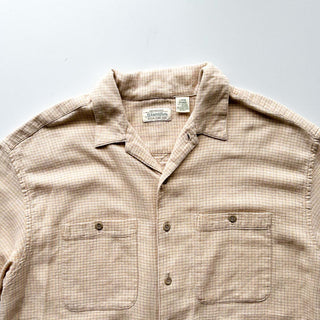 90's St. John's Bay オープンカラー チェック S/Sシャツ