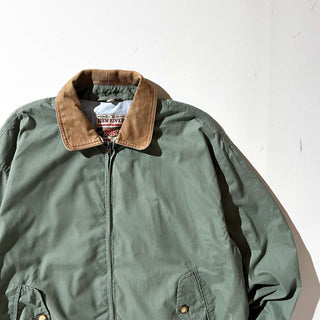 90's～00's NEW RIVER レザー切替 ブルゾン ジャケット